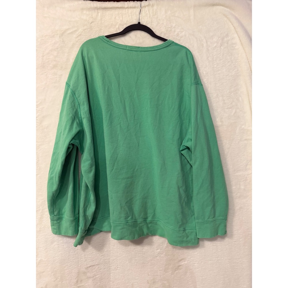 Polo Ralph Lauren Sweatshirt Mens 4XB Green Crewneck Long Sleeve Pony Pullover - Picture 7 of 8